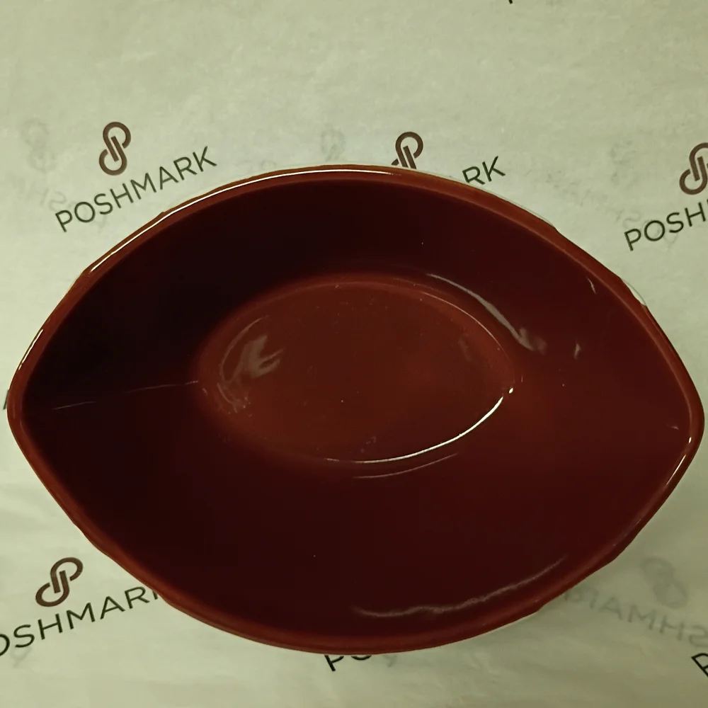 Football Party Serving Snack Bowl Ceramic Football Shape Bowl